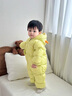 巴拉巴拉balaOne嬰兒連體衣寶寶衣服2025新款冬裝羽絨服連帽鵝絨 檸檬黃小松鼠30305-白鵝絨 80 充絨量72g 曬單實(shí)拍圖