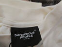 Dangerous people薛之謙dsp趣味手繪涂鴉休閑情侶百搭圓領(lǐng)短袖T恤 米白 M 曬單實(shí)拍圖