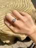 一克拉莫桑石戒指女時(shí)尚50分扭花個(gè)性鉆戒結婚仿真婚戒求婚送女友 扭花2克拉女戒-送隨機戒指盒 活口可調節8-20港號 曬單實(shí)拍圖