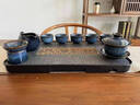 蕉夏輕奢功夫茶具套裝蓋碗建盞窯變茶杯陶瓷簡(jiǎn)約家用辦公室整套茶具 -藍盞(配壺+蓋碗+茶洗 15件 曬單實(shí)拍圖