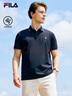 斐樂(lè ) 斐樂(lè )官方男裝針織短袖POLO衫2025夏季新款休閑基礎涼感上衣 傳奇藍-NV 3XL 190/108A/XXXL 曬單實(shí)拍圖