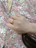 中國珠寶黃金戒指女足金莫比烏斯戒指素圈指環(huán)情人節生日禮物送女友老婆 曬單實(shí)拍圖
