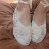 瑜尚臻品 漢服繡花鞋女2025古風(fēng)布鞋配旗袍馬面裙秀禾鞋表演休閑弓鞋單鞋 米白色 37 曬單實(shí)拍圖