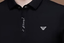 Emporio Armani阿瑪尼短袖t恤男士純·棉翻領夏季新款高端休閑冰絲polo衫 8811黑色 XL 175[建議135-150斤] 曬單實拍圖