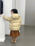 高梵兒童羽絨服黑金5.0鵝絨服男女童寶寶輕薄短款面包服保暖羽絨外套 YT芝士米 110 【充絨量87g】 曬單實(shí)拍圖