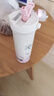 GOOM吸管保溫杯女生高顏值手提水杯大容量咖啡杯禮物杯子600ML霧粉 曬單實(shí)拍圖