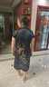 齊黛桑蠶絲真絲連衣裙年輕款氣質(zhì)復(fù)古高端夏季日常改良版旗袍中長(zhǎng)款 玉蘭花（藍(lán)） 4XL /135-150斤 曬單實(shí)拍圖
