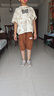 男童夏季套裝2024新款兒童裝夏裝潮帥氣時髦男孩短袖運動夏款衣服 NN-A1085【米白色】套裝 160cm 曬單實拍圖