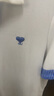 初語(yǔ)撞色條紋POLO衫女2025夏季新款復(fù)古珠地休閑小衫上衣 米白色  M  曬單實(shí)拍圖