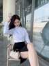 韓曼柯（HANMANKE）白色襯衫女簡約長袖單上衣日常休閑免燙女裝通勤面試職業(yè)正裝襯衣 曬單實拍圖