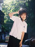 白襯衫女夏短袖jk制服套裝高中生初中生畢業(yè)服班服校服日系學(xué)院風(fēng) 女白短袖（刺繡)+黑短裙+細(xì)交叉 M 曬單實(shí)拍圖