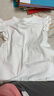 拉比童裝兒童上衣2025春夏季女童短袖飛袖圓領(lǐng)上衣 米白 110 cm 曬單實(shí)拍圖