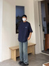 Wassup Sohot直筒牛仔褲男美式復(fù)古水洗貓須高街寬松褲子男 復(fù)古藍(lán) XL 曬單實(shí)拍圖