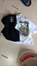 G.DUCKKIDS2025新款我的世界衣服男童一套裝夏季兒童純棉吸汗短袖恤褲子兩件 白色-世界灰標(biāo) 130 cm 曬單實(shí)拍圖