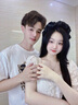 中國黃金（CHINA GOLD）真鉆銀情侶戒指一對男女求結(jié)婚對戒七夕情人節(jié)禮物送女友老婆生日 比翼雙飛情侶鉆戒/3分鉆 曬單實拍圖