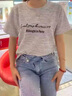 紅蜻蜓夏季小香風(fēng)短袖t恤女春夏裝2025年新款獨特小衫設(shè)計感正肩上衣 杏色短袖 S 【建議80-95斤】 曬單實拍圖