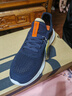 斯凱奇（Skechers）男鞋休閑鞋軟底透氣男鞋一腳蹬網(wǎng)面鞋男運(yùn)動(dòng)舒適 海軍藍(lán)色/橘色/NVOR 40 曬單實(shí)拍圖