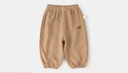 嘟嘟家兒童夏季褲子女童輕薄防蚊褲男童寬松長(cháng)褲寶寶透氣舒適夏裝 咖色 90 cm 曬單實(shí)拍圖