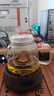 神雕（SHEN DIAO）耐熱加厚全玻璃蒸茶壺大號茶壺帶過濾茶器家用泡茶電陶爐套裝 Y02雙內(nèi)膽壺+4個直美杯 曬單實(shí)拍圖