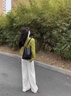 DGOV套裝慵懶風(fēng)針織衫女秋季2025新款外搭短款開衫女感寬松短款毛衣女 粉色 S 建議80-95斤 曬單實(shí)拍圖