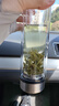 OEMG德國進口品質(zhì)茶水分離杯玻璃杯鋼化防摔打不碎茶杯雙層高硼硅水杯 加厚款鋼本色ML350ml 曬單實拍圖