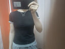UR2025夏季新款女裝時(shí)尚休閑撞色假兩件圓領(lǐng)短袖T恤UWM450093 正黑 S 曬單實(shí)拍圖