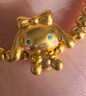 石光年輪足金999黃金玉桂狗轉(zhuǎn)運珠3D硬金生肖狗粉紅皮繩手鏈情侶送禮女 大版黃金玉桂狗+紅繩 曬單實拍圖