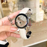 DRESSELF適用華為手表表帶watch5/GT5/GT4/GT3/pro真皮watchgt4/3/2華為gt1手表蝴蝶扣小蠻腰手表帶女款 荔枝紋-奶白色[銀色蝴蝶扣] 適用華為GT4/GT5/5P 曬單實(shí)拍圖