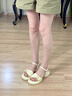 ZHR涼鞋女厚底蝴蝶結(jié)簡約女鞋夏季配裙子鞋子女 BL599 米色  37  曬單實拍圖