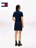 TOMMY JEANS【微彈顯瘦】25夏季女珠地棉氣質運動網球裙POLO連衣裙20302 藏青色C1G S 曬單實拍圖