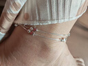 星星物語(yǔ)足銀腳鏈女999純銀夏季網(wǎng)紅性感腳飾情人節生日送女朋友 足銀999星星腳鏈-證書(shū)-精美禮盒 曬單實(shí)拍圖