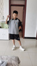 諾佳微淇男童夏裝套裝2025新款男孩中大兒童夏季短袖POLO衫運(yùn)動帥氣時(shí)髦潮 灰色 150 碼 曬單實(shí)拍圖