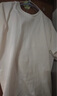 棉致t恤男純棉潮流純色小白寬松休閑短袖百搭情侶上衣 白色 XL 曬單實(shí)拍圖