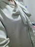 尚都比拉夏款系帶領(lǐng)襯衫女長袖寬松襯衣面試職業(yè)上衣 豆沙綠 L 曬單實拍圖