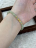 中國黃金招財貔貅黃金手鏈女足金和田玉手串生日禮物女朋友老婆結婚紀念日 足金大貔貅金珠和田玉手串 曬單實(shí)拍圖