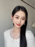 歐本赫?benheart曇絡(luò )墜光高級感珍珠耳釘通體純銀輕奢耳環(huán)耳飾女 通體純銀耳釘-曇絡(luò )墜光 香檳金 曬單實(shí)拍圖