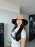 CARNEGIE&KEITH防曬帽子女款2025新款夏季太陽帽遮陽防曬顯臉小黑膠漁夫帽沙灘帽 卡其色（店主推薦：黑膠防曬） 曬單實拍圖
