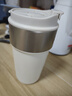 卡羅特保溫杯陶瓷內(nèi)膽咖啡杯女高顏值吸管水杯便攜隨行保冷500ML香草白 曬單實拍圖