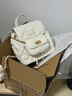 CHARLES&KEITH菱格大容量柔軟多用背包書包雙肩包包女包生日禮物CK2-60151400 Cream奶白色 S 曬單實(shí)拍圖