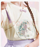 笛莎童裝女童2024夏季新款女孩國風(fēng)立體金線刺繡花朵盤扣圓領(lǐng)短袖T恤 米白 165 曬單實(shí)拍圖