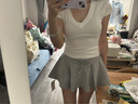 貞喜氣純欲性感花苞裙半身裙女夏季辣妹裙褲半裙高腰裙子a字蓬蓬超短裙 灰色 L 曬單實(shí)拍圖