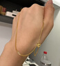 周六福足金黃金腳鏈腳繩女生日禮物定價(jià)A089490約0.25-0.45g21+4cm 曬單實(shí)拍圖
