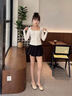 卓詩尼粗跟瑪麗珍女鞋2025年秋季新款一字帶小皮鞋配裙子淺口高跟鞋單鞋 米白色 37 曬單實拍圖