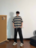 VETECOCOFF褲子男春秋夏季寬松休閑褲男士運(yùn)動(dòng)衛(wèi)褲男生簡(jiǎn)約直筒闊腿長(zhǎng)褲男褲 2356 黑色 L 【建議110-130斤】 曬單實(shí)拍圖