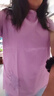 韓曼蕊2025女高端精品單女裝刺繡亞麻小衫上衣寬松花邊領(lǐng)薄棉麻短袖T恤 紫色(少量現(xiàn)貨) 2XL 【建議145-175斤】 曬單實(shí)拍圖