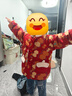 巴拉巴拉嬰兒秋冬兒童羽絨服女短款外套男童新中式新年拜年服 紅色調(diào) 120cm 曬單實拍圖