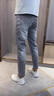 真維斯（JEANSWEST）牛仔褲男士2025春夏新款百搭直筒修身小腳彈力錐形九分褲子男 2110-7H黑色 31 碼 曬單實(shí)拍圖