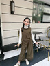 G.DUCKKIDS小黃鴨女童好看套裝春秋季兒童秋裝2025新款馬甲寶寶早秋韓版 卡其色 140 (建議125-135cm 7-8周歲） 曬單實(shí)拍圖