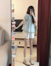 妃?，幮蓍e褲女裝夏季2025新款時尚法式小清新甜美風夏裝搭配一整套裝褲 上衣+短褲 M 曬單實拍圖
