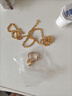 越南沙金項(xiàng)鏈女24k純金色正品999花朵吊墜久不掉色仿真鍍金首飾 兔子鏈+牡丹花 45cm 曬單實(shí)拍圖